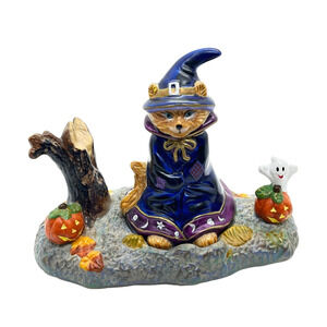 PartyLite Abracadandle Snuffer & Base P7344 Halloween Cat Pumpkin Ghost Decor